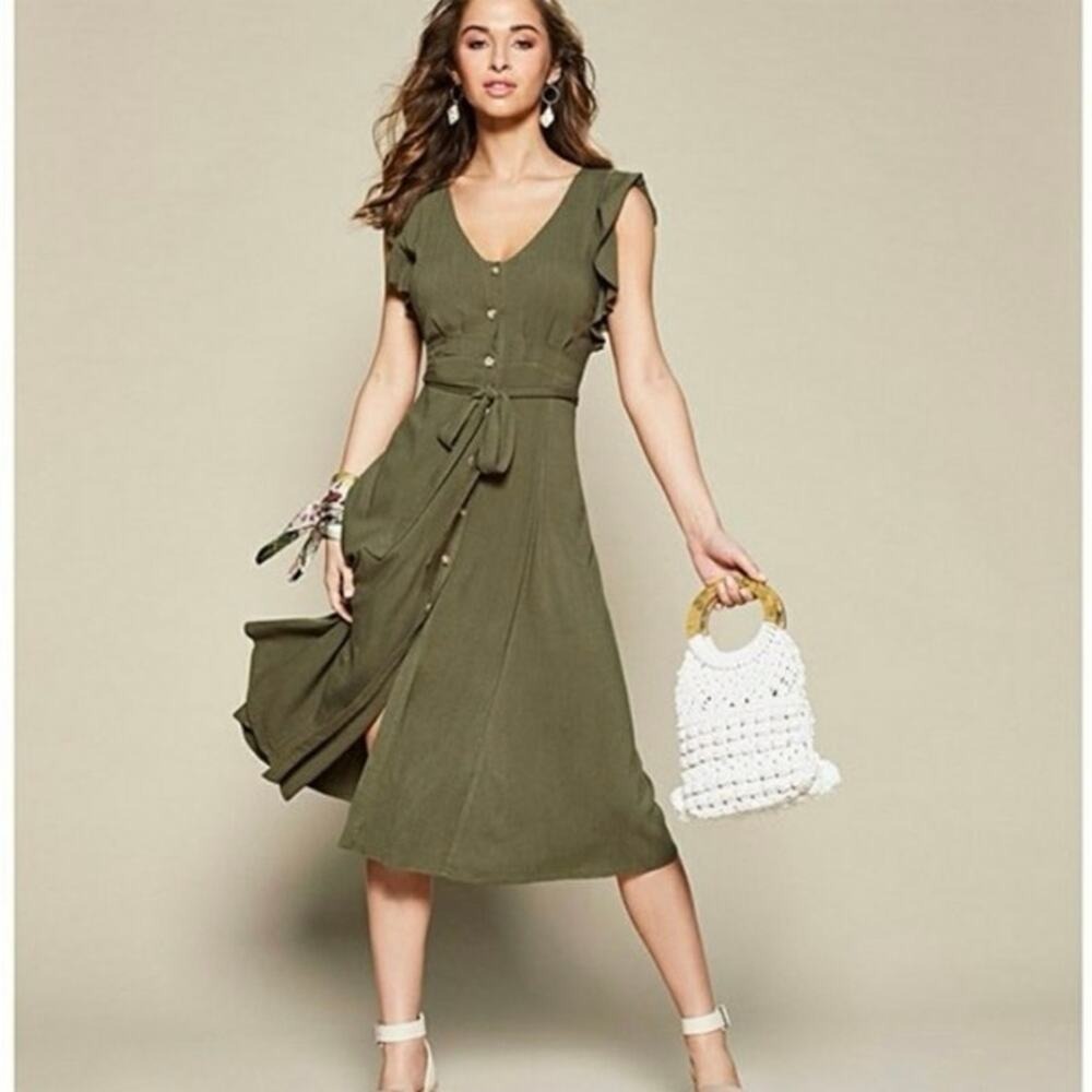 GB Gianni Bini Olive Green Dress